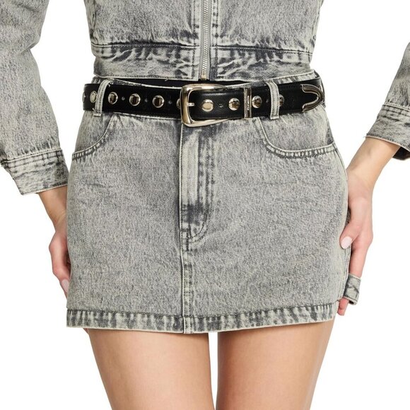 Women\'s Faux Leather Studded Belt 32 Inch Edgy Accessory for Casual or Dress main image 6